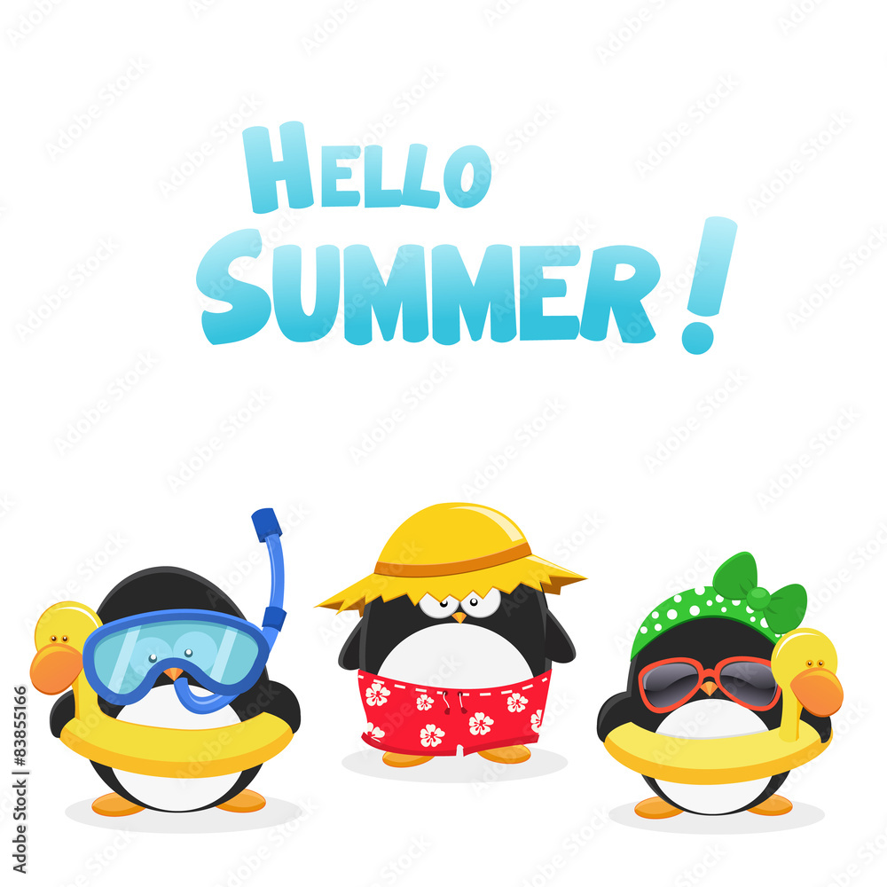 Obraz premium Summer Penguins
