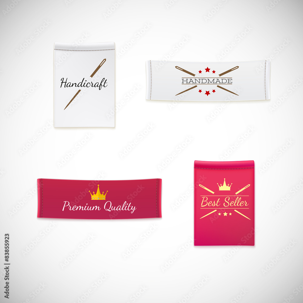 Vector realistic clothing label. Vector realistic clothing label.