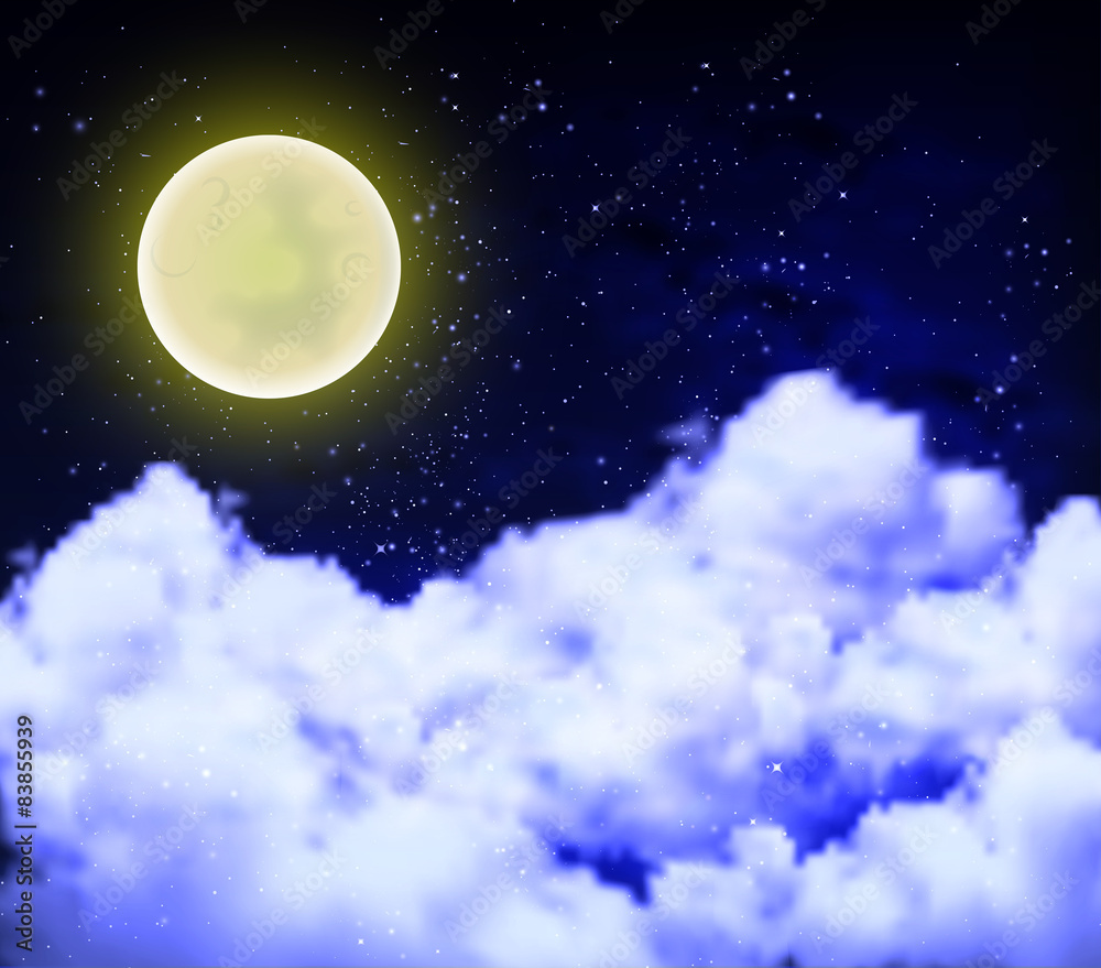 full moon on a cloudy night sky full moon on a cloudy night sky