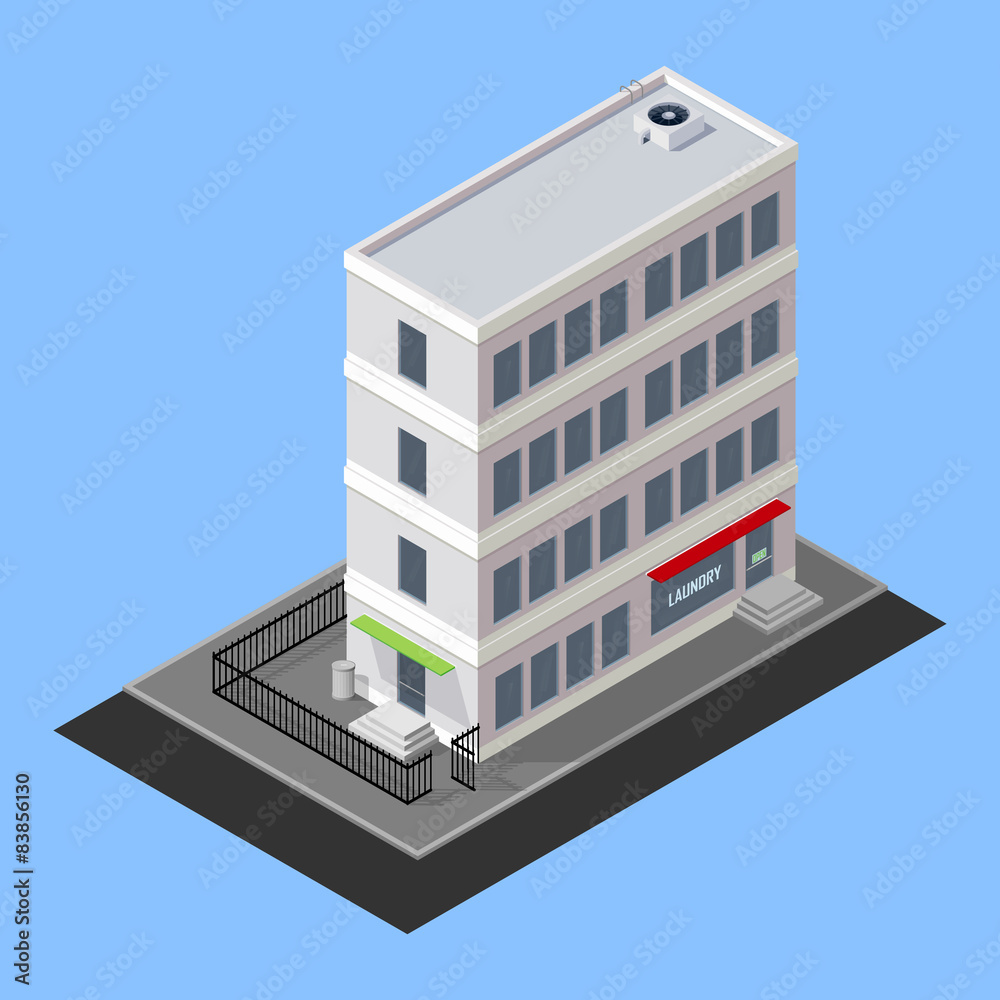vector isometric building 