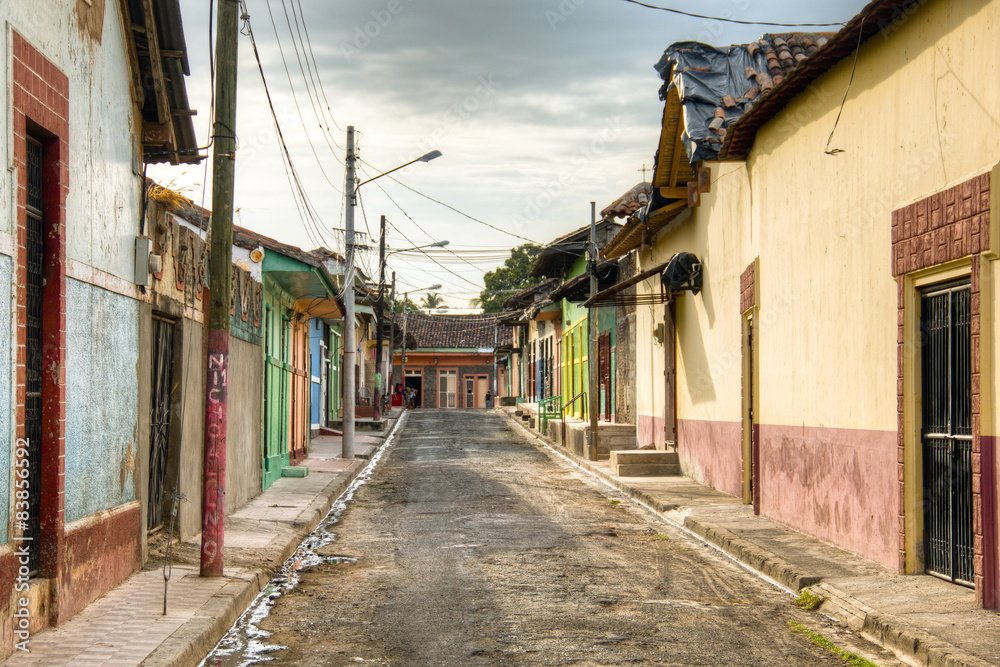 Colorful houses in central Granada, Nicaragua Colorful houses in central Granada, Nicaragua