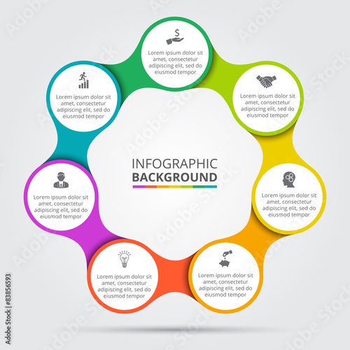 Vector circle element for infographic.