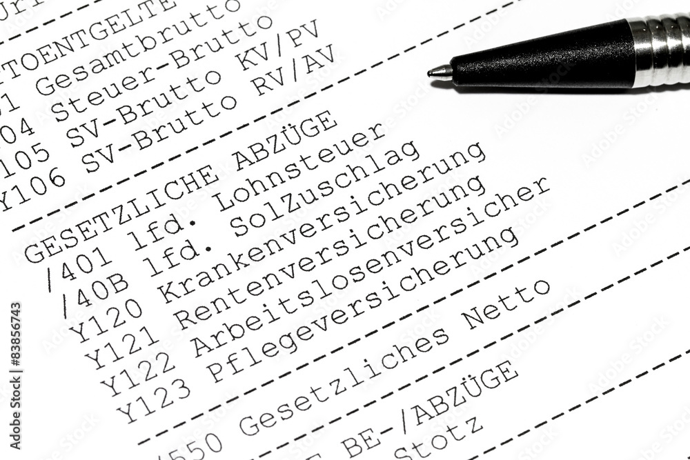 Gesetzliche Abzüge Gesetzliche Abzüge