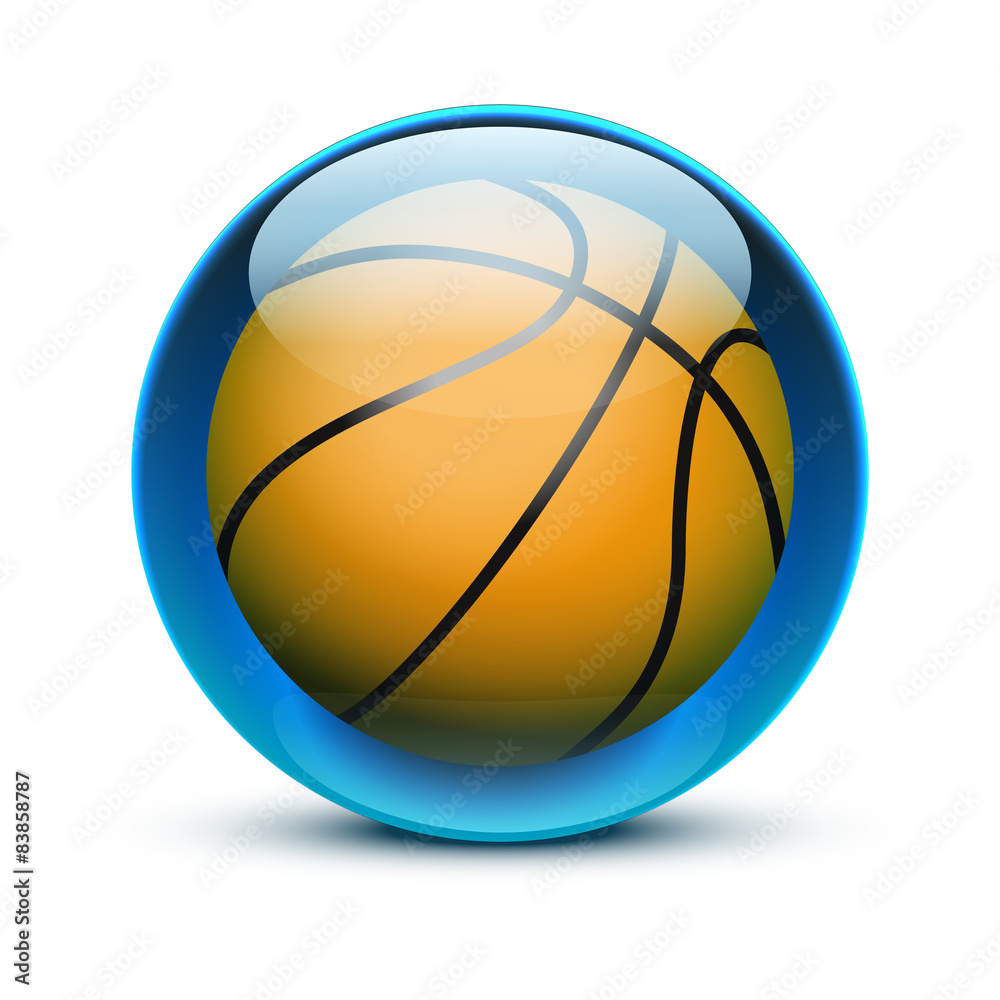 Fototapeta premium Glass icon sports themes for website or app