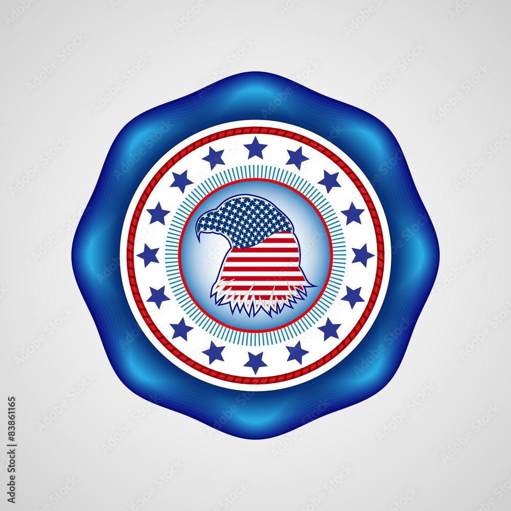 American Independence Day. Holiday badge