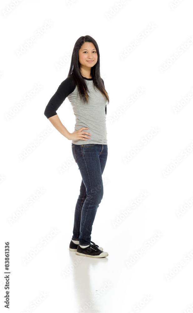 Model expressing positivity Model expressing positivity