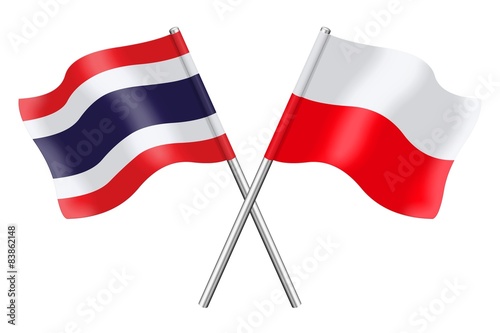 Flags: Thailand and Poland