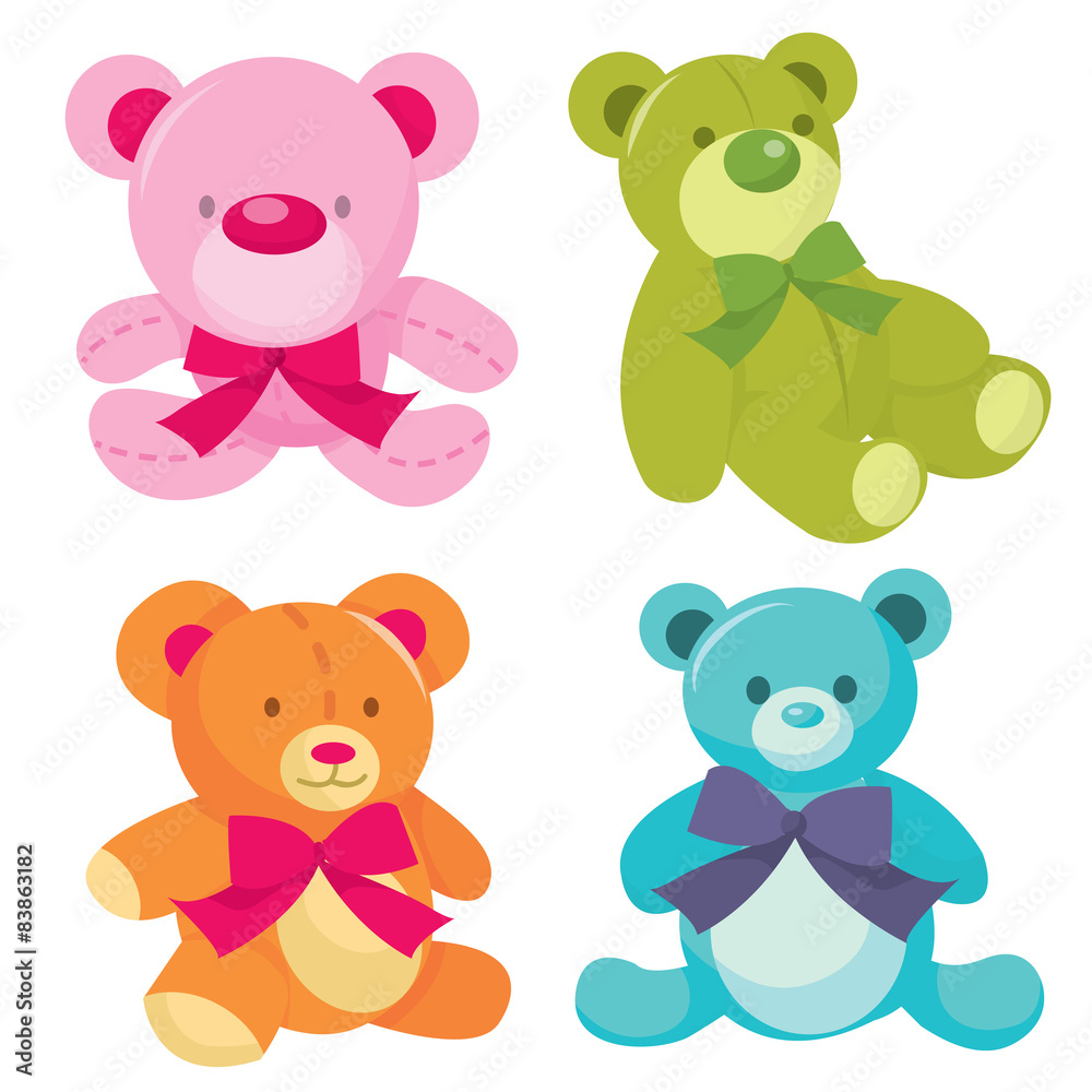 Multi-colored Teddy Bears Multi-colored Teddy Bears