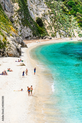 Fototapeta Naklejka Na Ścianę i Meble -  Elba island, beautiful white beach, Italy, Tuscany.
