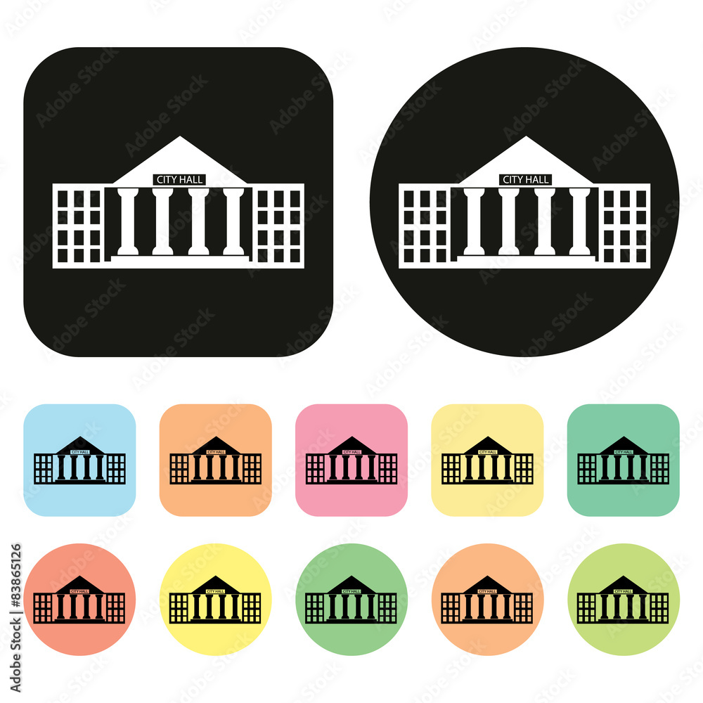 City hall icon. Government Building icons City hall icon. Government Building icons