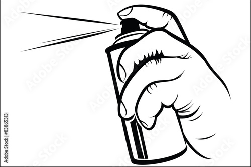 Hand holding spray