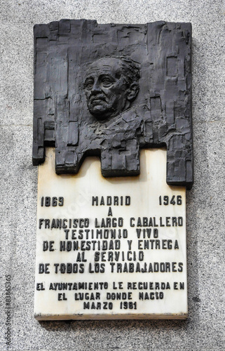 Madrid, España, Largo Caballero, personajes históricos photo