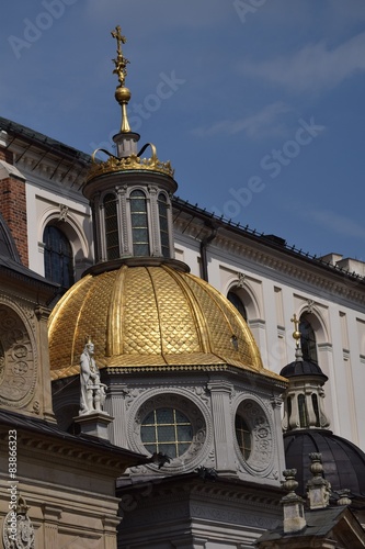 Gold dome of cathedral in Krakow, Poland #83866323