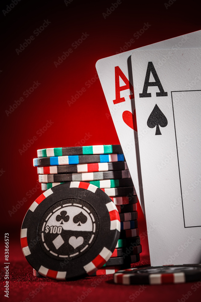 Obraz premium chips and two aces