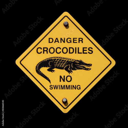 Danger Crocodiles Sign