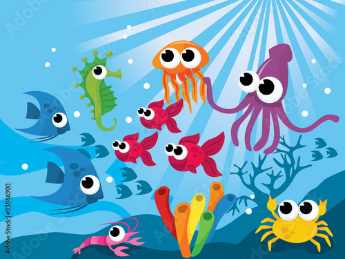 Underwater Cartoon Creatures