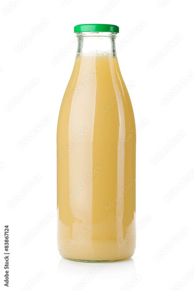 Pear juice glass bottle