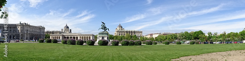 Heldenplatz in Wien, Panoramaansicht von der Hofburg