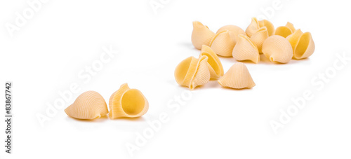 Close up of Italian pasta shells