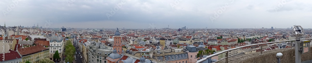 Panoramablick vom Haus des Meeres auf Wien