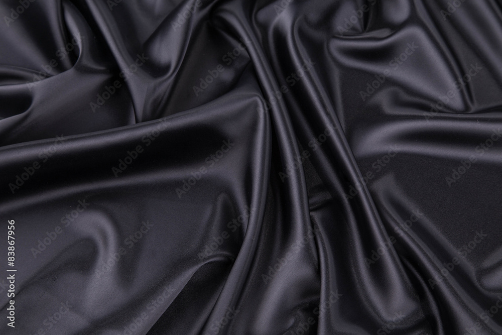 Black silk drapery. 