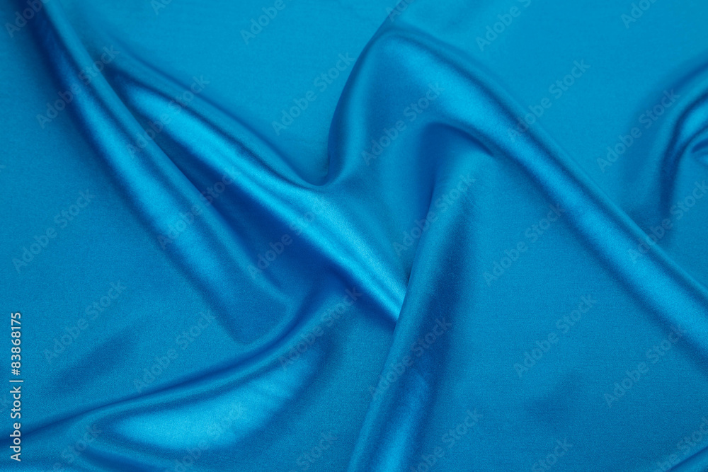 Obraz premium Blue silk drapery. 