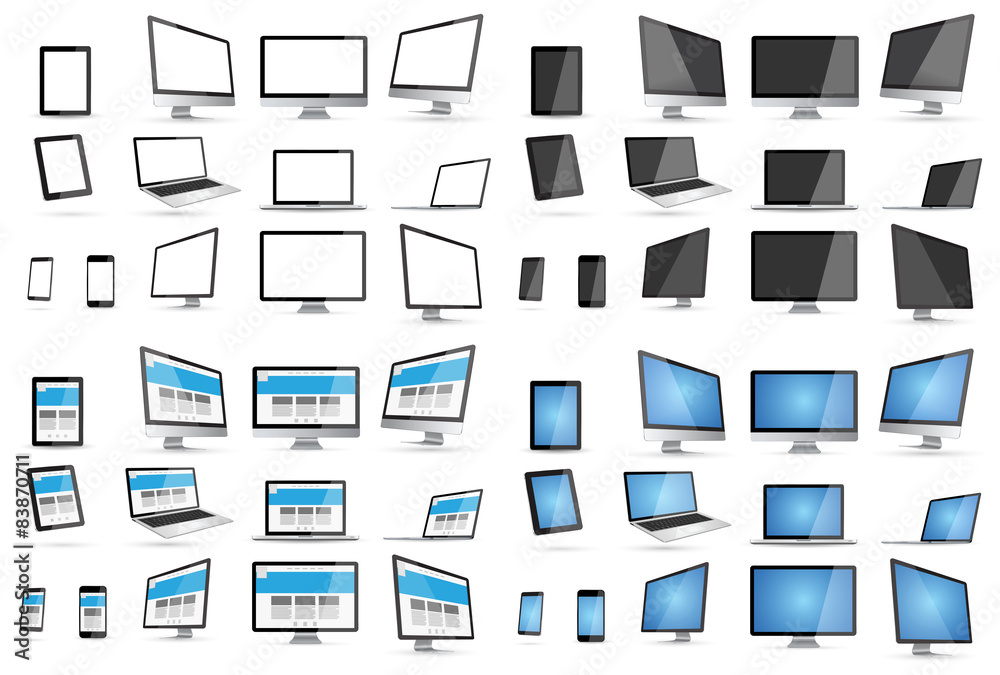 Modern digital tech device collection Modern digital tech device collection