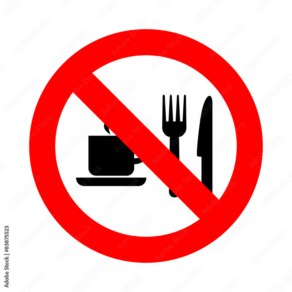 No eat No drink icon great for any use. Vector EPS10. No eat No drink icon great for any use. Vector EPS10.