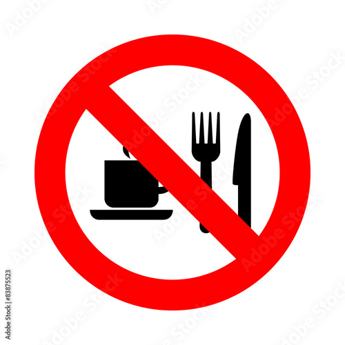 No eat No drink icon great for any use. Vector EPS10.