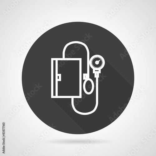 Tonometer black round vector icon 