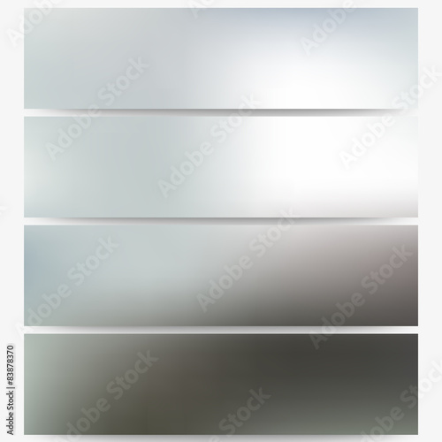 Abstract unfocused natural headers, blurred design vector