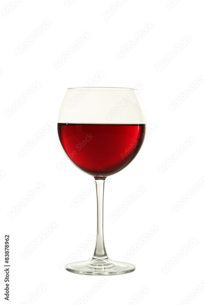 Red wine glass isolated on white Red wine glass isolated on white