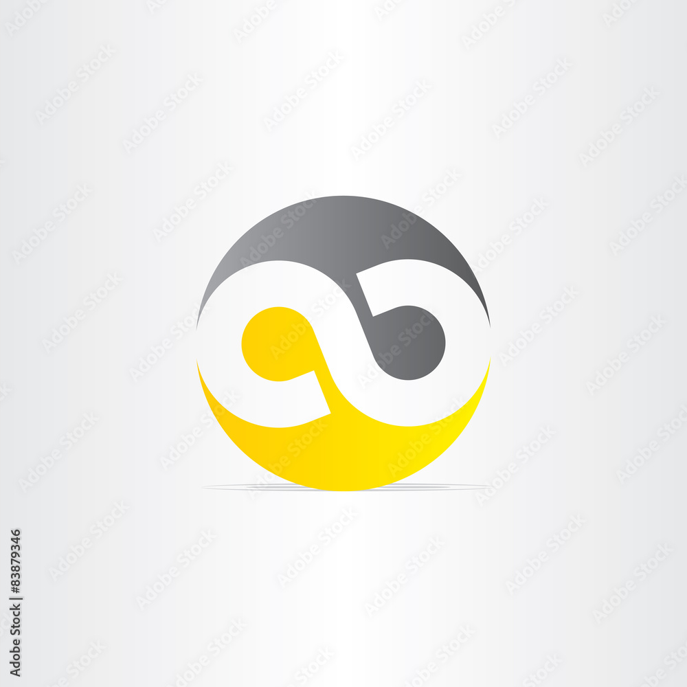black and yellow infinity symbol Stock Vector | Adobe Stock