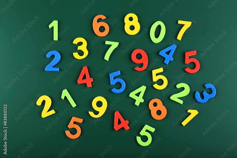 Colorful numbers on school board