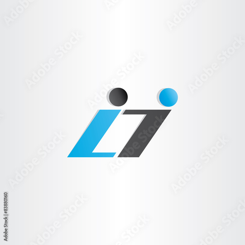 letter l and i symbol design
