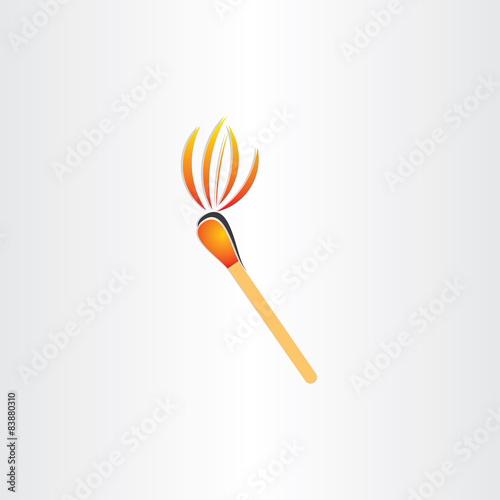 matches burning or fire torch symbol