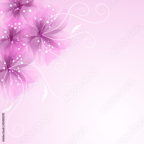 vector background with flowers