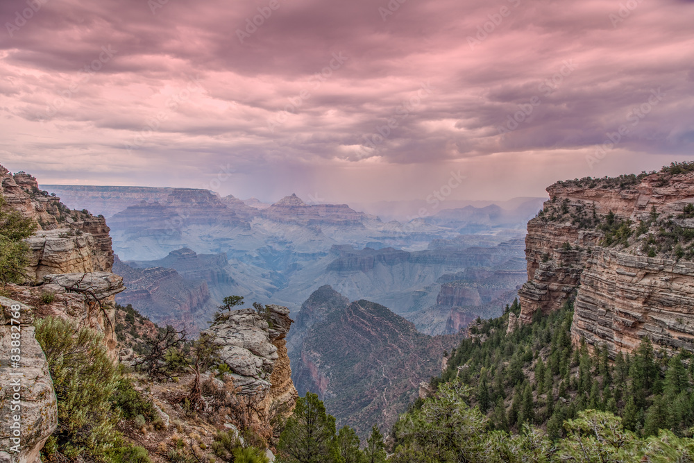 Fototapeta premium Grand Canyon Monsoon Sunset