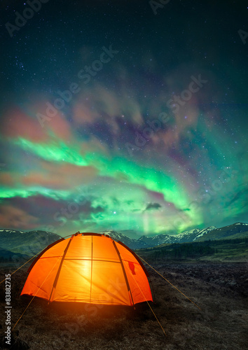Camping UNder the Northern Lights
