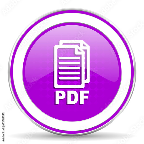 pdf violet icon pdf file sign
