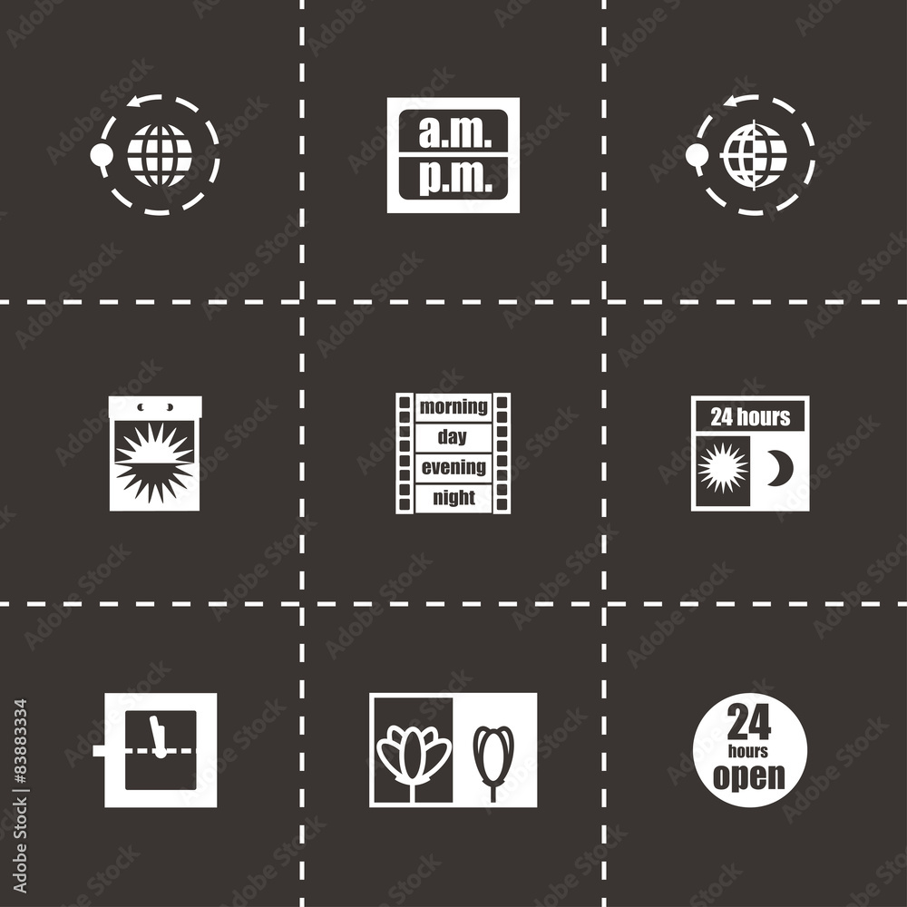 Obraz premium Vector 24 hours icon set