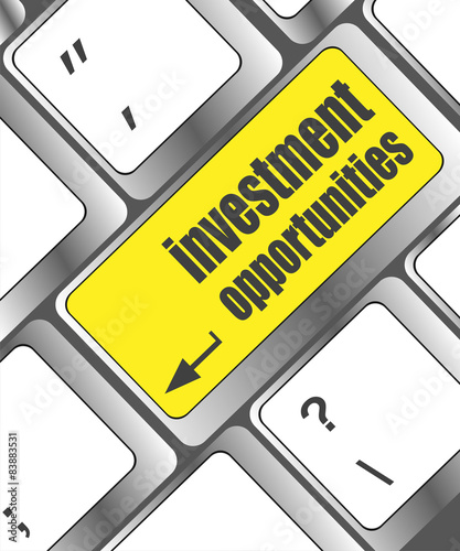 invest or investing concepts, with a message on keyboard