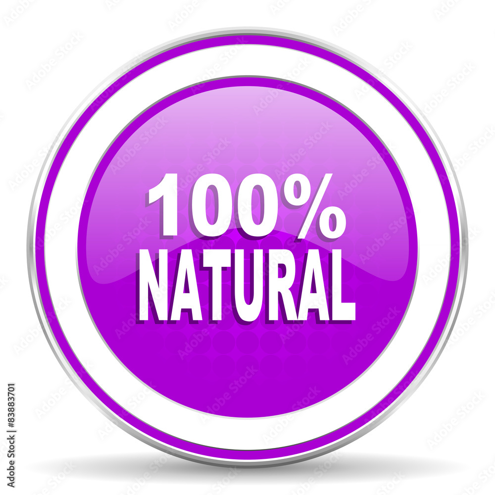 natural violet icon 100 percent natural sign natural violet icon 100 percent natural sign