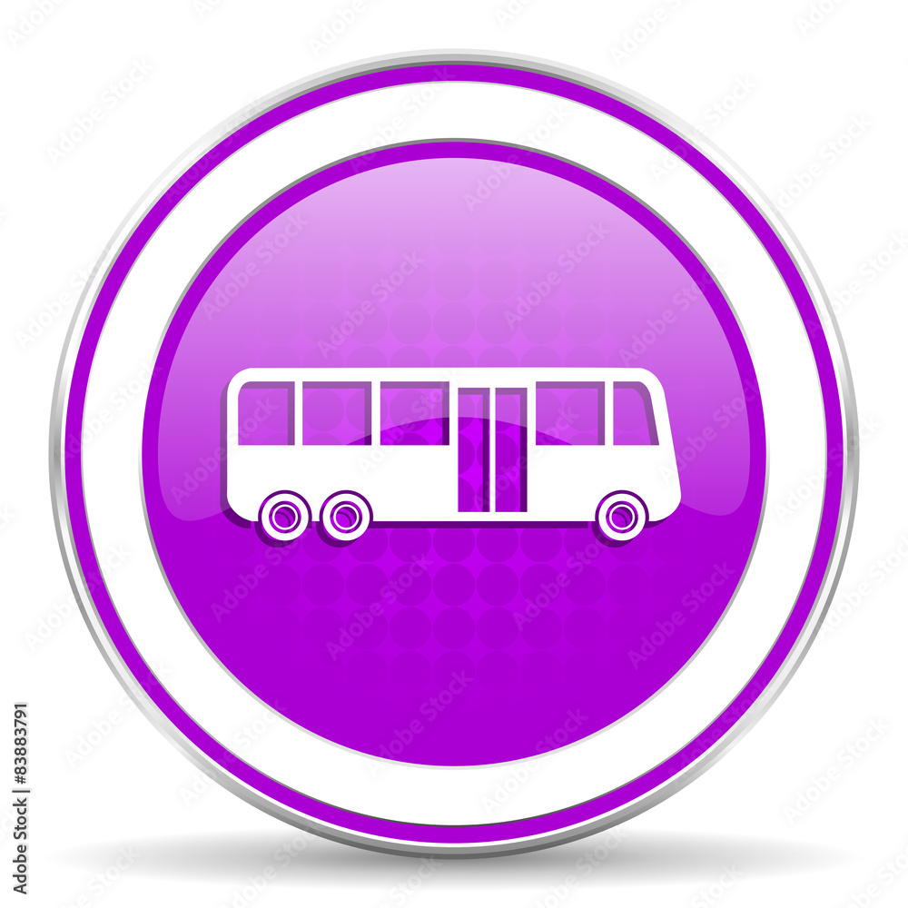 bus violet icon public transport sign bus violet icon public transport sign