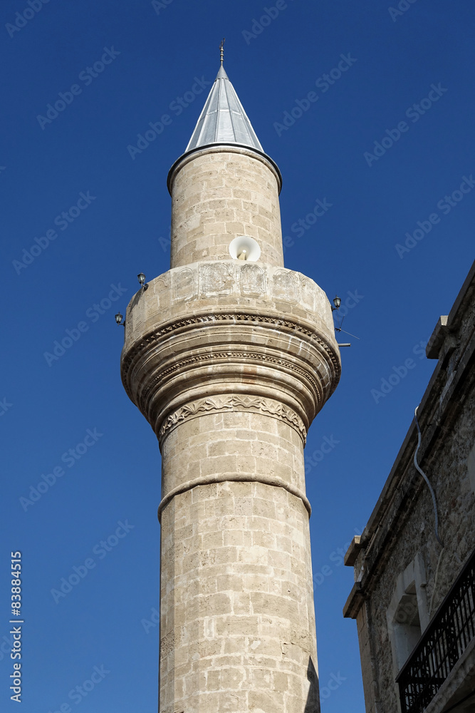 Minarett einer Moschee in Nord-Zypern bei Girne