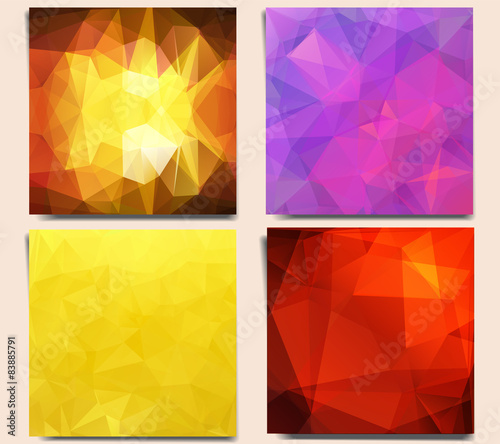 Set of abstract geometric backgrounds