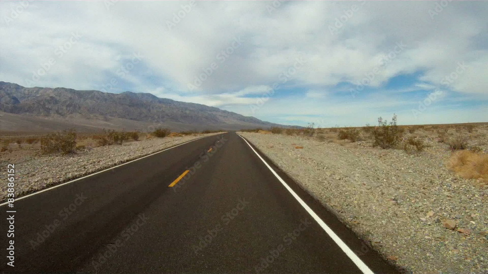 Fast Motion Drive Through Death Valley California Fast Motion Drive Through Death Valley California