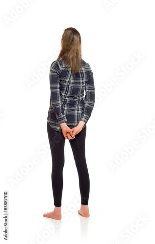 Model isolated from behind