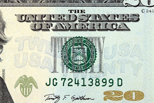 United States Currency Twenty Dollar Bill