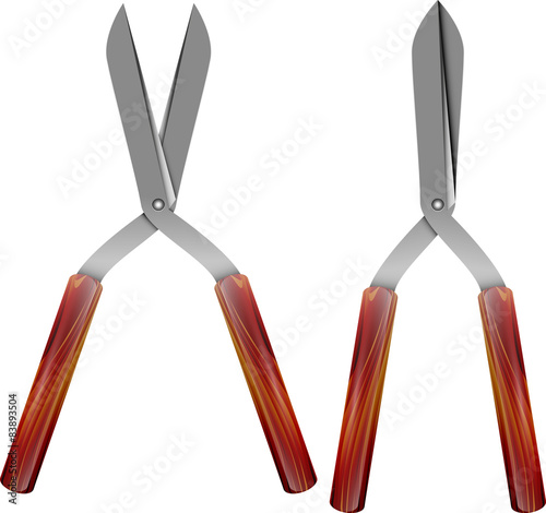 garden secateurs isolated abstract vector illustration eps 10